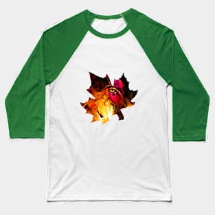 Wolf Illusion Art Baseball T-Shirt